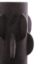 Raasay Black Textured Stoneware Small Vase