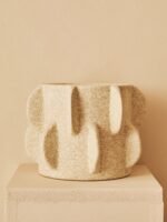 Raasay Cream Textured Stoneware Small Planter