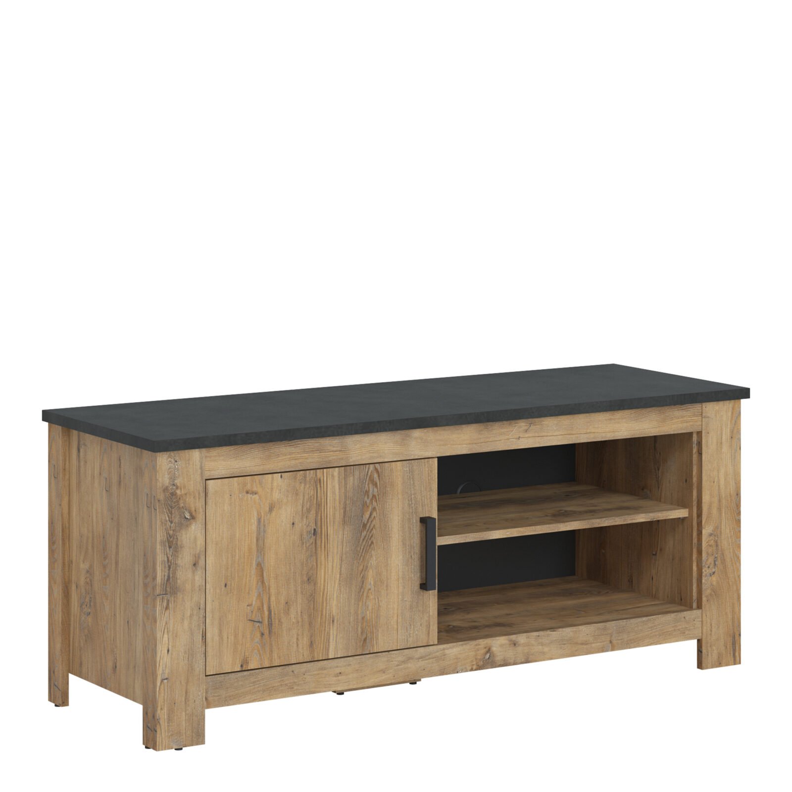 Rapallo 1 Door 138 cm TV Cabinet in Chestnut and Matera Grey Rapallo 1 Door 138 cm TV Cabinet in Chestnut and Matera Grey