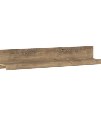 Rapallo 135cm Wide Wall Shelf in Chestnut and Matera Grey
