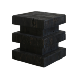 Reclaimed Pine Black Side Table