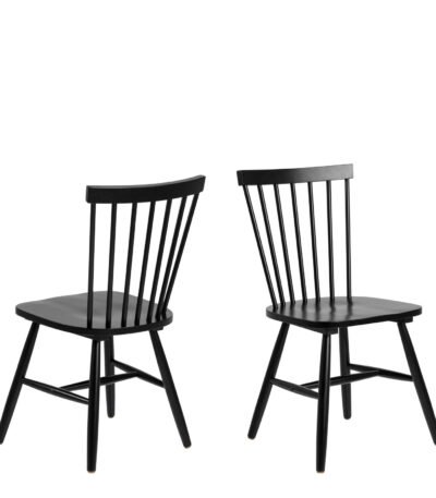 Riano Dining Chairs in Black Set of 2