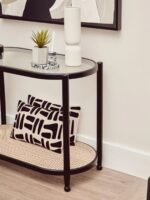 Rona Black and White Marble Oval Tray