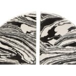 Rona Black and White Marble Set of 2 Bookends