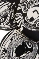 Rona Set of 4 Black and White Marble Coasters