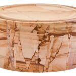 Ronay Teakwood Marble Set of 5 Round Coasters with Holder
