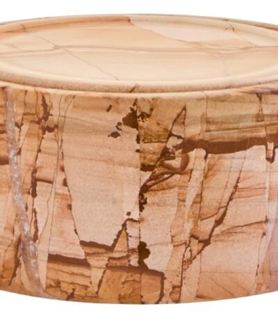 Ronay Teakwood Marble Set of 5 Round Coasters with Holder