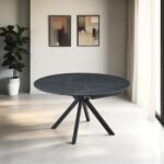 Round Ceramic Dining Table - Black