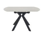 Round Ceramic Dining Table - Travertine Effect