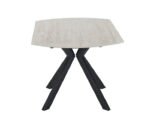 Round Ceramic Dining Table - Travertine Effect