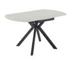 Round Ceramic Dining Table - Travertine Effect