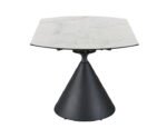 Round Ceramic Dining Table with Conical Base