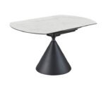 Round Ceramic Dining Table with Conical Base