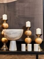 Rousay Large White Marble Pedestal Bowl