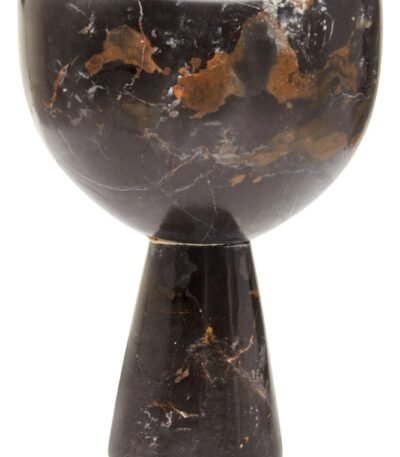 Rousay Small Black Marble Pedestal Bowl