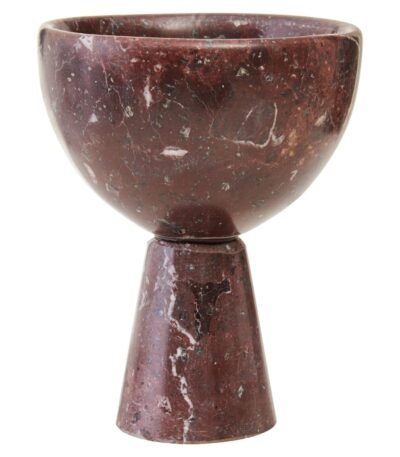 Rousay Small Red Marble Pedestal Bowl