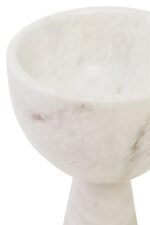 Rousay Small White Marble Pedestal Bowl