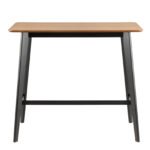 Roxby Bar Table Included 4 Roxby Bar Stool, Black and Oak