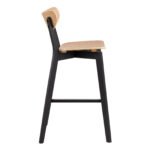 Roxby Bar Table Included 4 Roxby Bar Stool, Black and Oak