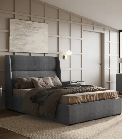 Rumba Ottoman Bed Grey Fabric