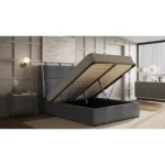 Rumba Ottoman Bed Grey Fabric