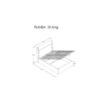 Rumba Ottoman Bed Grey Fabric