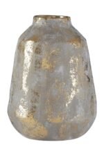 Sanday Medium Grey and Gold Ceramic Vase