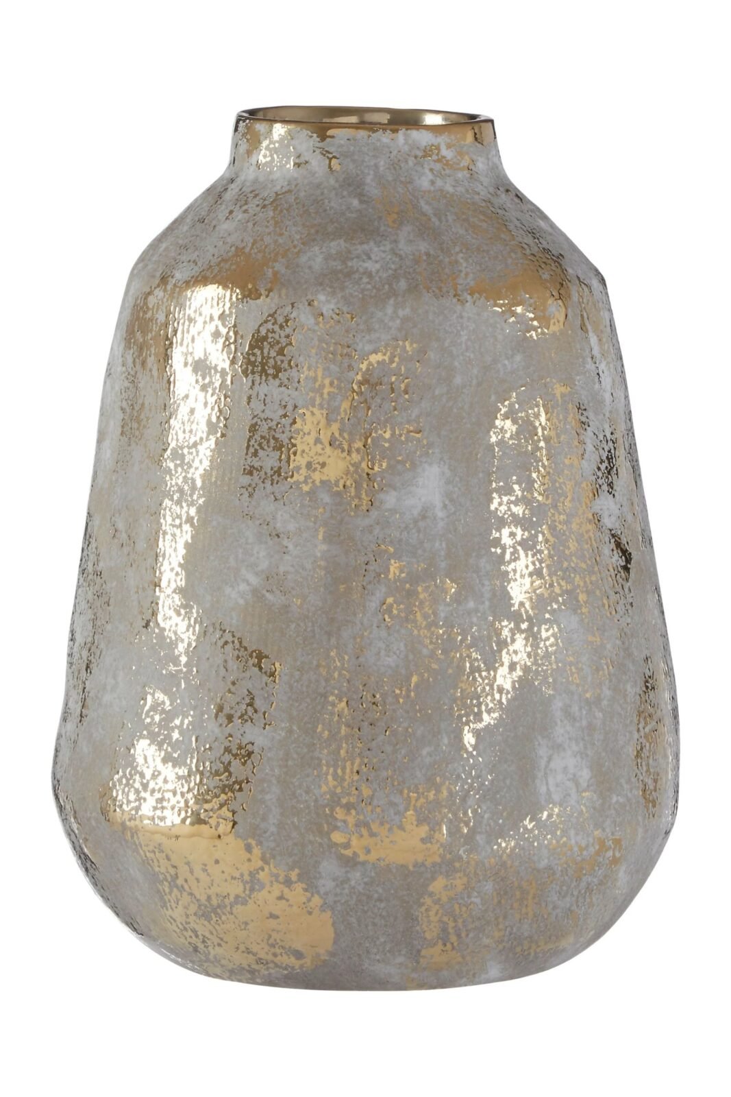 Sanday Medium Grey and Gold Ceramic Vase Sanday Medium Grey and Gold Ceramic Vase
