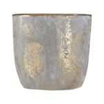 Sanday Small Grey and Gold Ceramic Planter