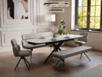 Savana Mocha Ceramic 120-180cm Extending Dining Table