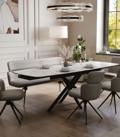 Savana Taupe High Back Bench