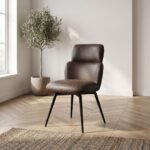 Savana Vintage Brown Swivel Dining Chair
