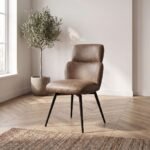 Savana Vintage Tan Swivel Dining Chair