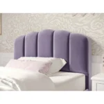 Scallop Purple Velvet Bed