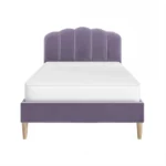 Scallop Purple Velvet Bed