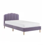 Scallop Purple Velvet Bed