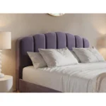 Scallop Purple Velvet Bed