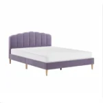 Scallop Purple Velvet Bed