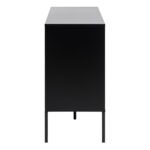 Seaford 1 Door 3 Drawer Small Sideboard in Black & Oak