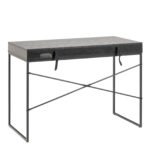 Seaford 1 Drawer Office Desk in Ash Black