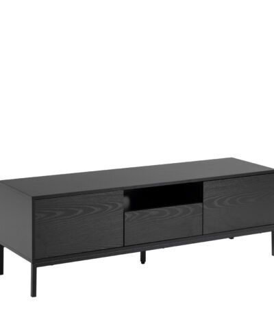 Seaford 2 Door 1 Drawer TV Unit in Ash Black