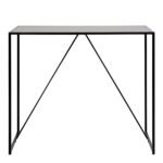 Seaford Black Metal Bar Table with Black Ash Top