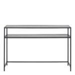Seaford Black Metal Console Table with Black Top
