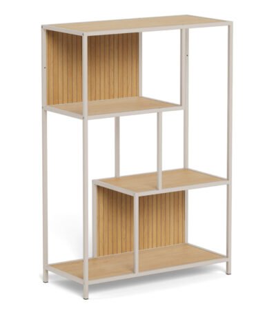 Seaford Bookcase in Oak & Grey