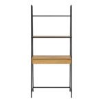 Seaford Bookcase with 1 Drawer in Black and Oak
