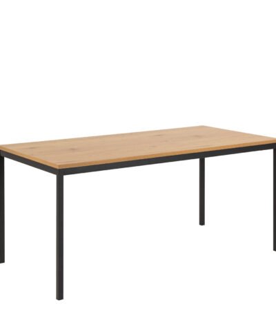 Seaford Dining Table in Black & Oak 160x80cm