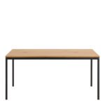 Seaford Dining Table in Black & Oak 160x80cm