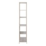 Seaford Tall Grey Metal Bookcase with 5 Shelves