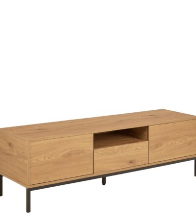 Seaford Tv Unit 2 Doors 1 Drawer in Matt Wild Oak