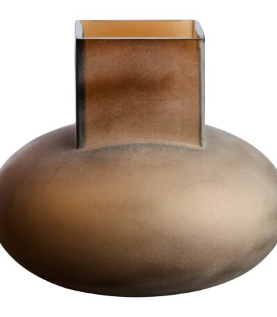 Seil Brown Opaque Glass Small Vase
